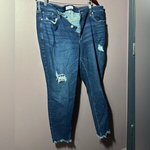 Lane Bryant Dark Blue Boyfriend Jeans
